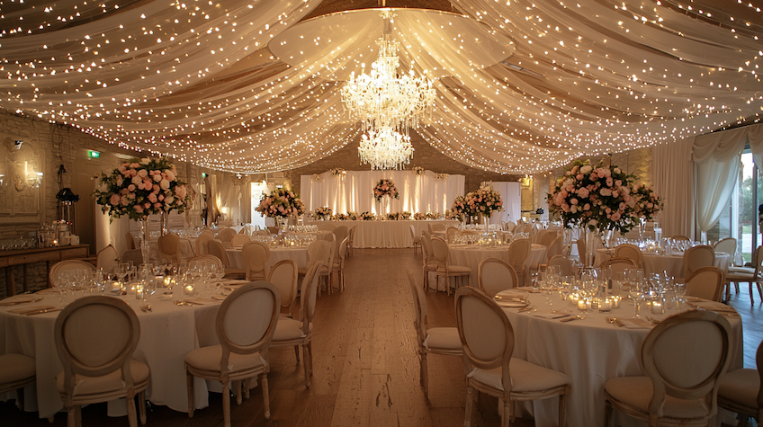 Ambiance chaleureuse pour un mariage avec chaises vintage